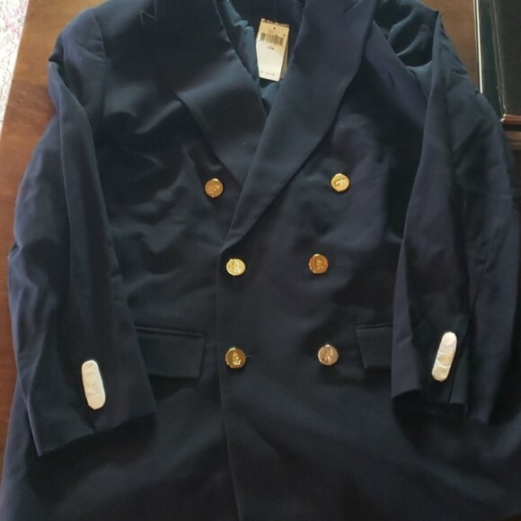 NWT Lauren Ralph Lauren Women's Plus Double Breasted Wool Crepe Blazer Sz 16W - Picture 4 of 10